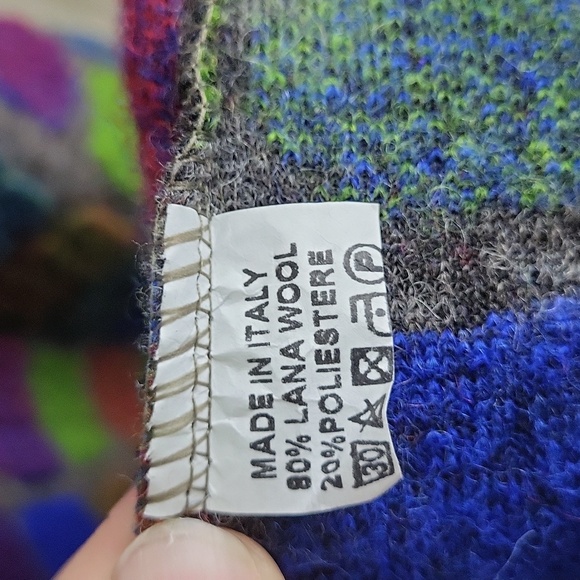 Charlotte & Louis Wool Blend Colorful Jacket Size EU 48 / US 16 - Picture 9 of 12